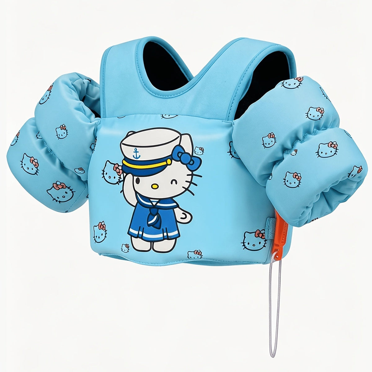 Kids Toddler Swim Vest with Arm Floaties, Adjustable Straps, Nylon, Cute Cartoon Design, 20-66 lbs, Ages 2-9 Years, Swimming Aid for Pool, Beach, Lake, Boys & Girls Beginner Swim Trainer Float Jacket