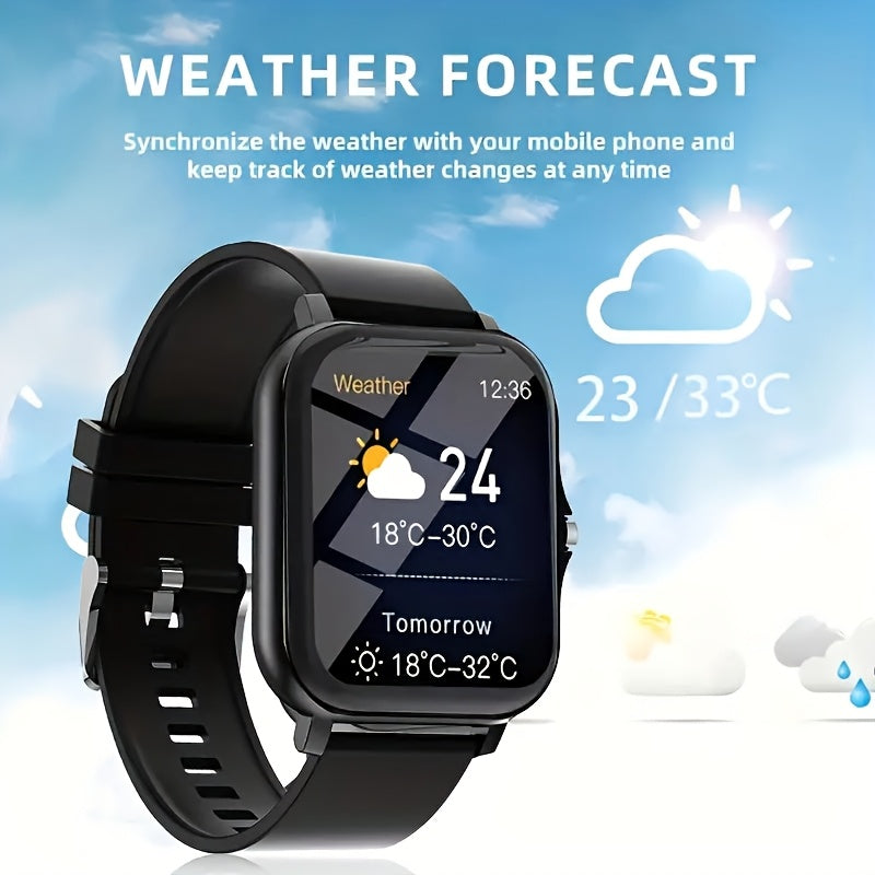 Large Screen Smart Watch, HD Voice Call, Fitness Tracker, Unisex, Compatible with iPhone and Android, Multiple Sports Modes, Heart Rate Monitor, Message Reminder, Outdoor Sports, Daily Wear, Holiday Gift
