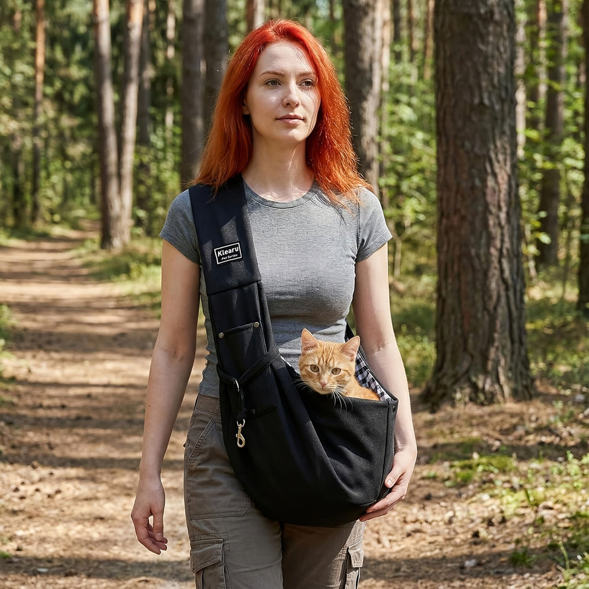 Lightweight Foldable Pet Carrier Crossbody Bag – Breathable Shoulder Strap Travel Bag for Small Dogs & Cats, Portable Outdoor Pet Tote for Hiking, Shopping, Vet Trips & Everyday Adventures