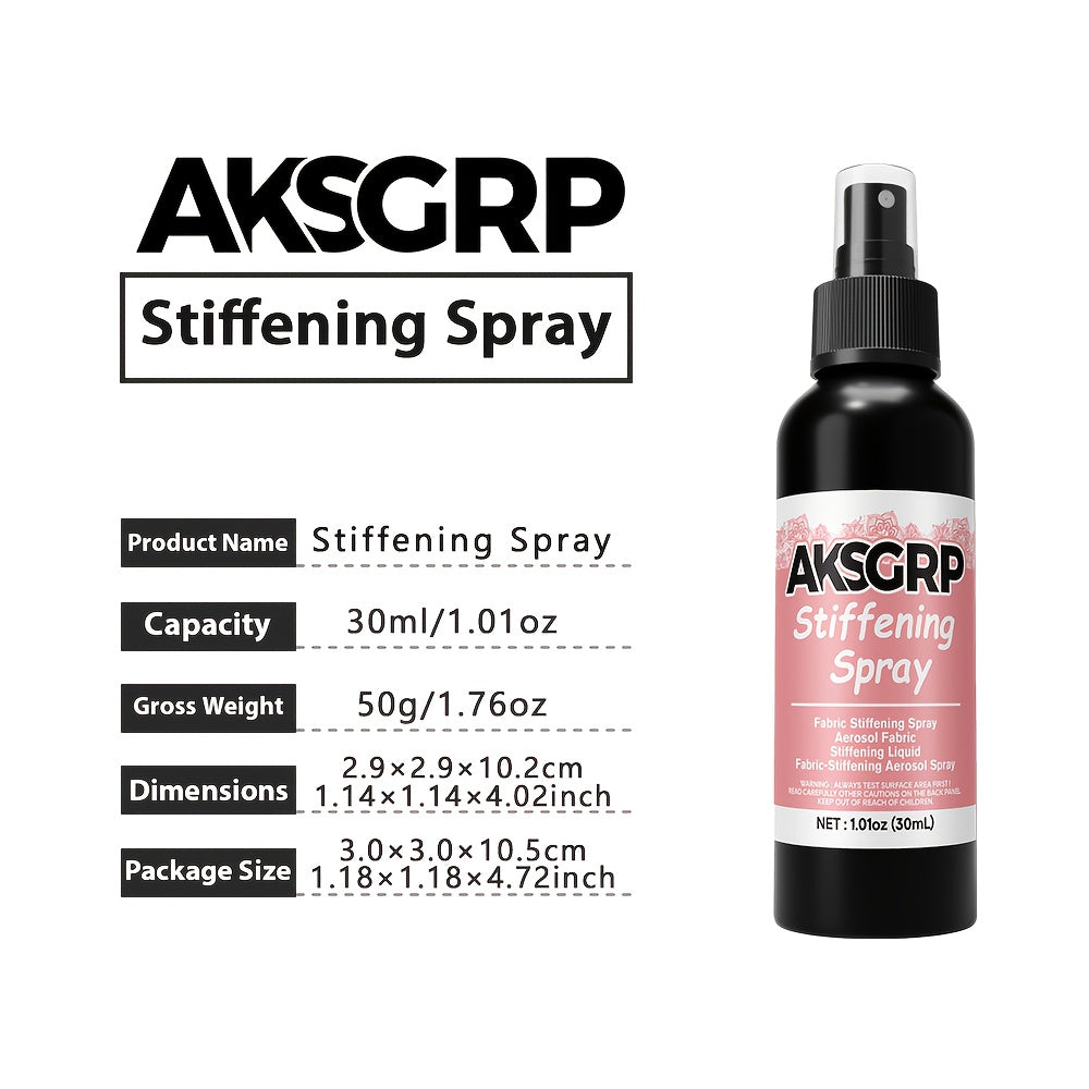 Fabric Stiffener Spray for Hats, Bags, and DIY Crafts – Water-Based, Non-Toxic, Washfast Hat Stiffener and Ironing Starch – Temporary Hold for Straw Hats, Fabrics, and Craft Projects – 30ml, 50ml, 120ml