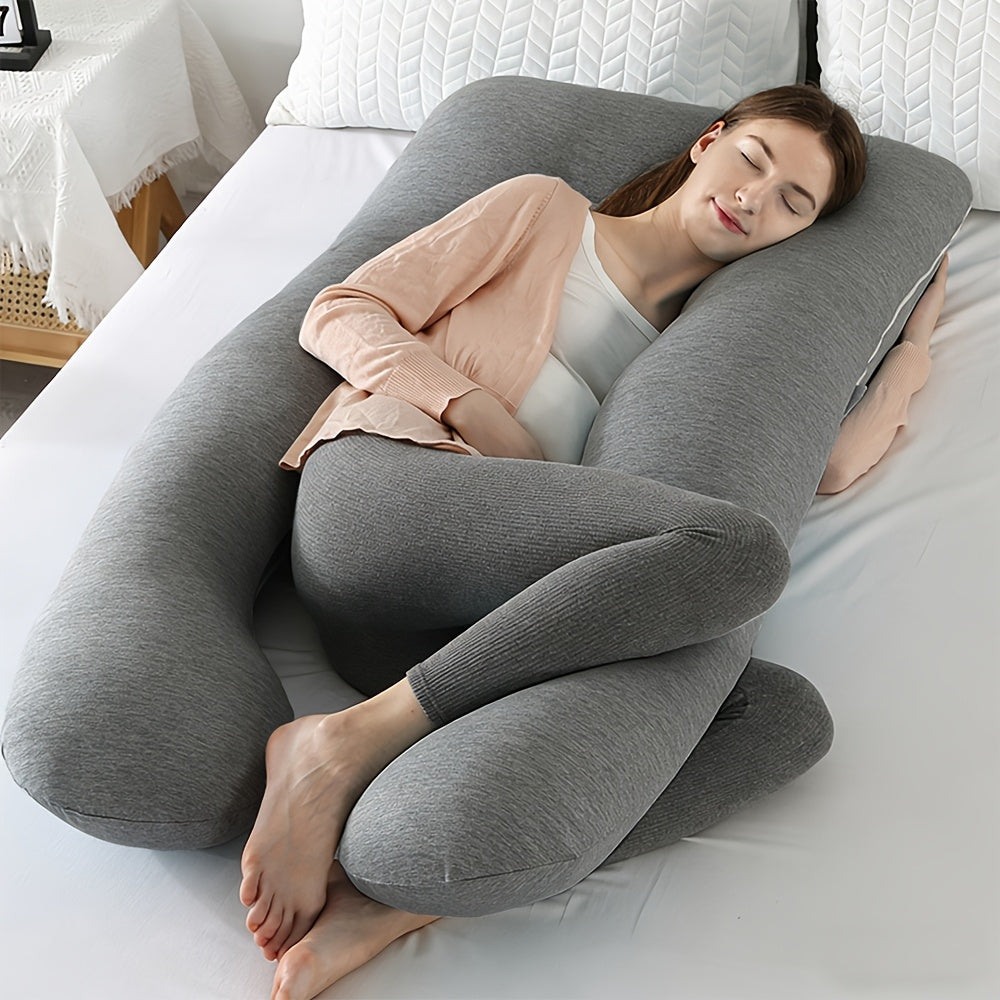Multi-Functional Sleep Support Pillow for Back Legs & Belly, Soft Comfortable Body Companion Pillow with Cooling Fabric Options, Multiple Colors Including Grey Green Purple Pink Black & Blue