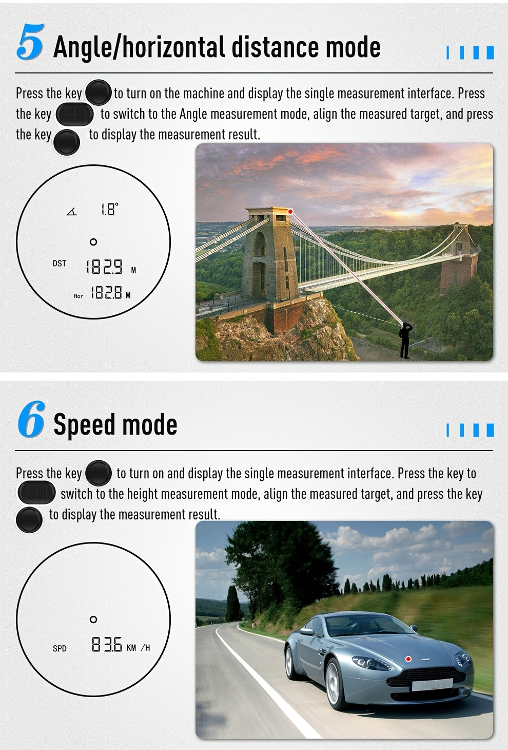 1200 Yard Laser Golf Rangefinder, 6X Magnification, Slope Switch, Pulse Vibration, Target Lock, Trajectory Compensation, Type-C Rechargeable for Golf and Hunting