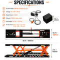 Portable Car Lift 5000–8000 LBS Capacity Hydraulic Low-Profile Jack Stand 26–28" Max Lift Height for Home Garage Auto Repair Shop & Workshop – Black or Orange