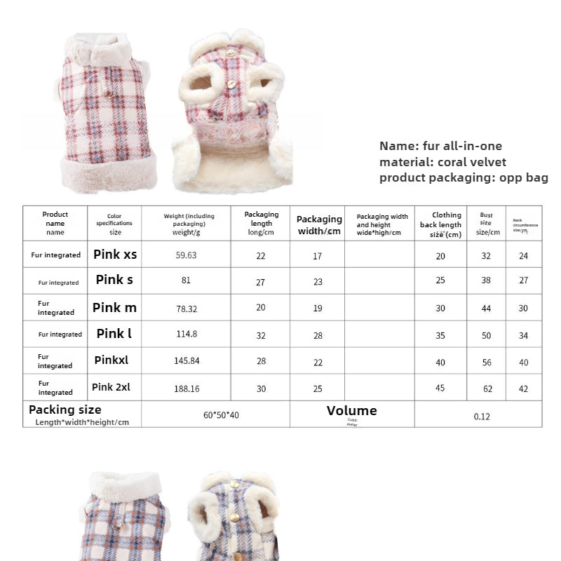 Fall/Winter Pet Fleece-Lined Vest with Built-in Leash Ring – Warm Soft Cold Weather Jacket for Small Dogs & Cats, Fits Teddy, Bichon, Chihuahua & Small Breeds, Cozy Outdoor Walking Coat