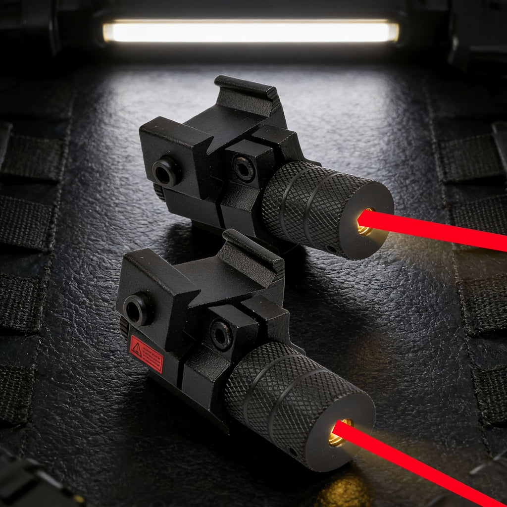 2-Pack Red Dot Laser Sight Scope, Compact Tactical Laser Sights with Picatinny Rail Mount for Rifles, Pistols & Handguns – Adjustable Windage & Elevation, Durable Aluminum Body
