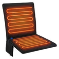 Portable Foldable USB Heated Seat Pad - 3 Adjustable Heat Modes - Stadium, Camping, Indoor & Outdoor - USB Powered - Black (Power Bank Not Included)