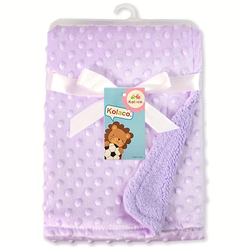 Soft Fleece Baby Blanket for Boys & Girls, Cozy Solid Color Infant Swaddle Throw for Newborns & Toddlers, Lightweight Warm Blanket for Crib Stroller & Travel, Baby Shower & Holiday Gift