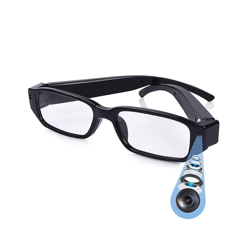 1080P HD Video Glasses Camera with TF Card Slot – Portable Digital Recorder, USB Powered, Plug and Play, for Sports, Outdoor Activities & Meetings, Includes 32GB TF Card