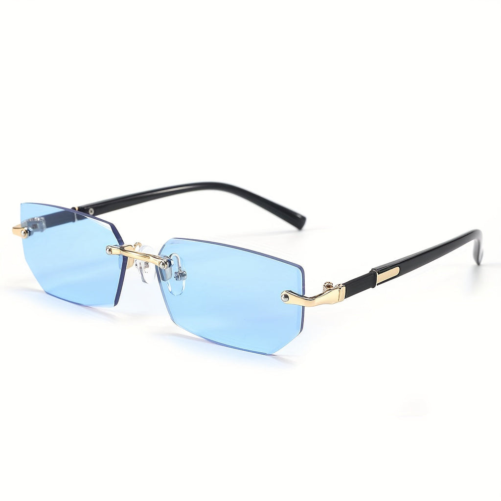 Frameless Gradient Sunglasses 5-Pack for Men & Women – Rimless UV Eyewear in 5 Colors (Gray, Red, Blue, Black & Brown), Lightweight Casual Sunglasses for Daily Wear & Parties