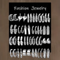 24 Pairs Fashion Alloy Earrings Set for Women – Zinc Alloy with Stainless Steel Studs, Hypoallergenic, Everyday/Party/Holiday Jewelry Gift, Year-Round Styling