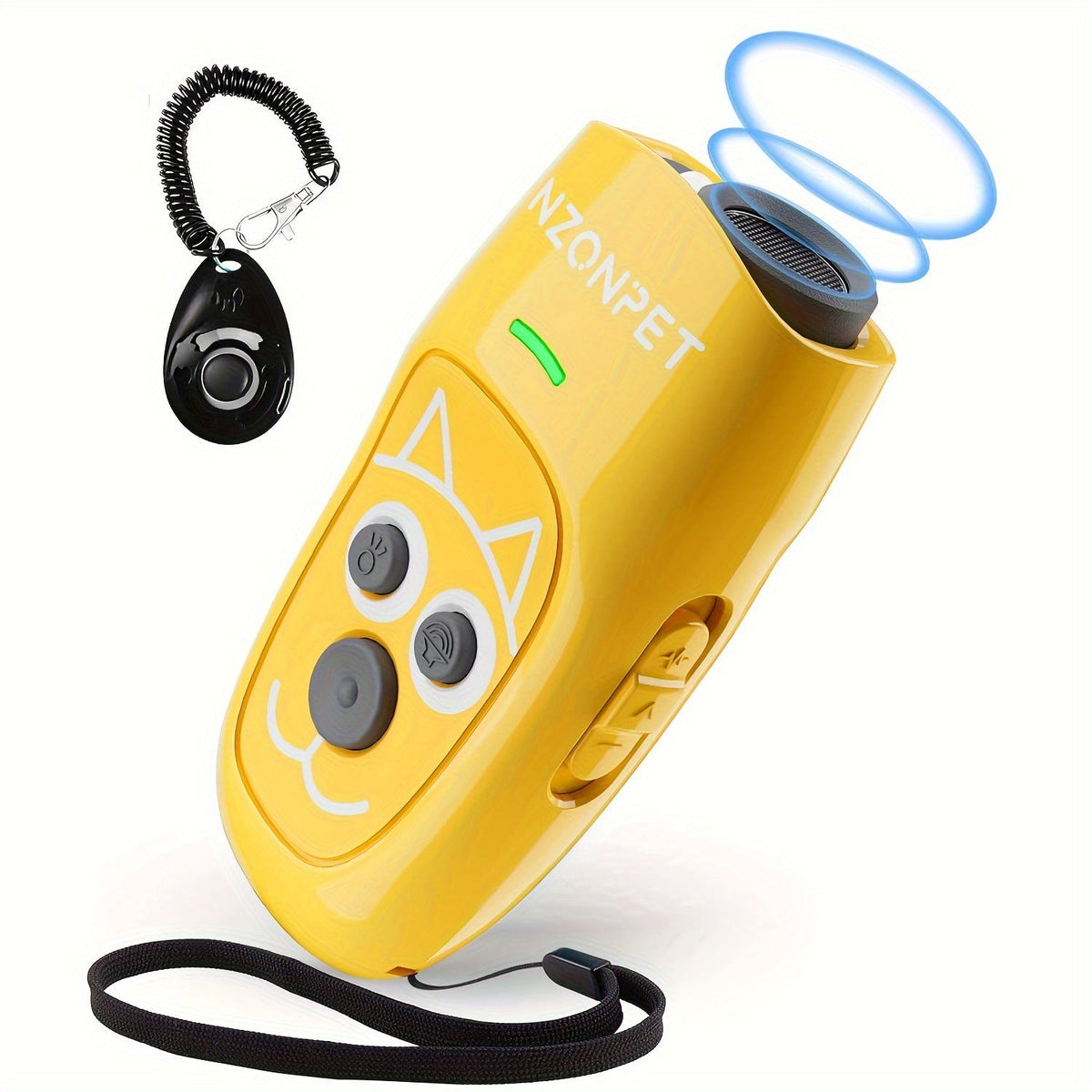 Ultrasonic Anti-Barking Device 3-in-1 Dog Bark Control - 3-Frequency Sonic Dog Trainer with LED Light and Wrist Strap, 16.4Ft Range Rechargeable Bark Deterrent for Indoor and Outdoor Use