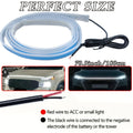 70-Inch LED Engine Bay Light Strip, White, High Brightness 2000-3000 Lumens, Auto Welcome Mode, Sequential Turn Signal Effect, 12V Hardwired for Cars and SUVs - Under-Hood Ambient Lighting
