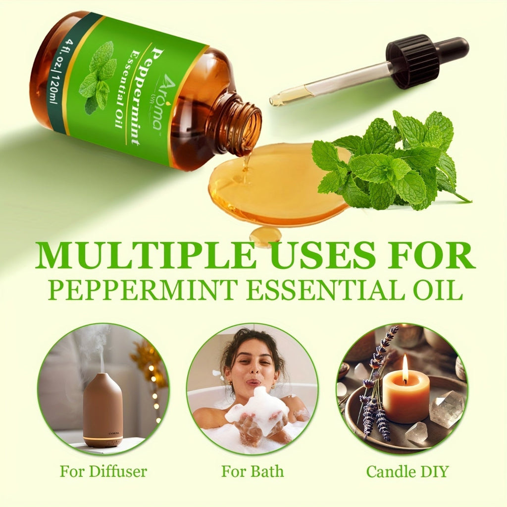 Pure Natural Essential Oils 4 FL OZ – Lavender, Eucalyptus, Frankincense, Peppermint, Lemon, Sweet Orange for Diffuser, Aromatherapy, Soap, Candle, Body Oil