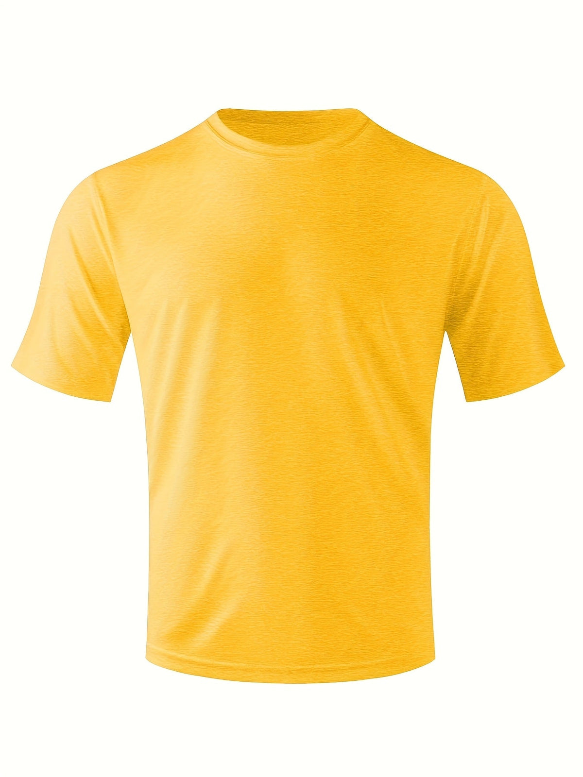 Men's UPF 50+ Quick-Dry T-Shirts 3-Pack – Moisture-Wicking Crew Neck Short Sleeve Athletic Tees Khaki Orange Yellow S-3XL for Swimming, Beach, Outdoor Sports, Fishing, and Hiking