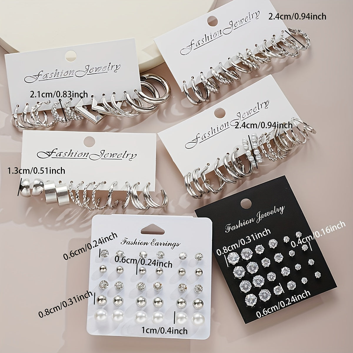 102-Piece Women's Earrings Set - Elegant Imitation Pearl Rhinestone Hoop Ear Cuffs Heart & Geometric Studs, Stainless Steel Hypoallergenic Fashion Jewelry for Daily Wear, Parties, Dates & Gifts