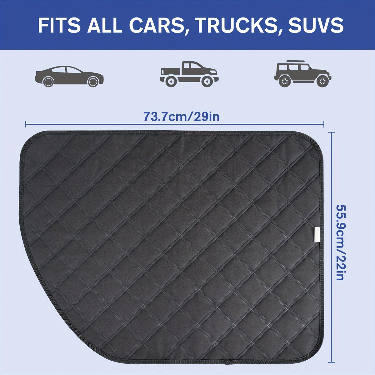 Dog Scratch Protection Car Door Protector 2 Pack - Stain-Resistant Pet Door Guard Cover for Car, Truck, and SUV Interior, Easy Install Anti-Scratch Dog Door Panel Shield, Black