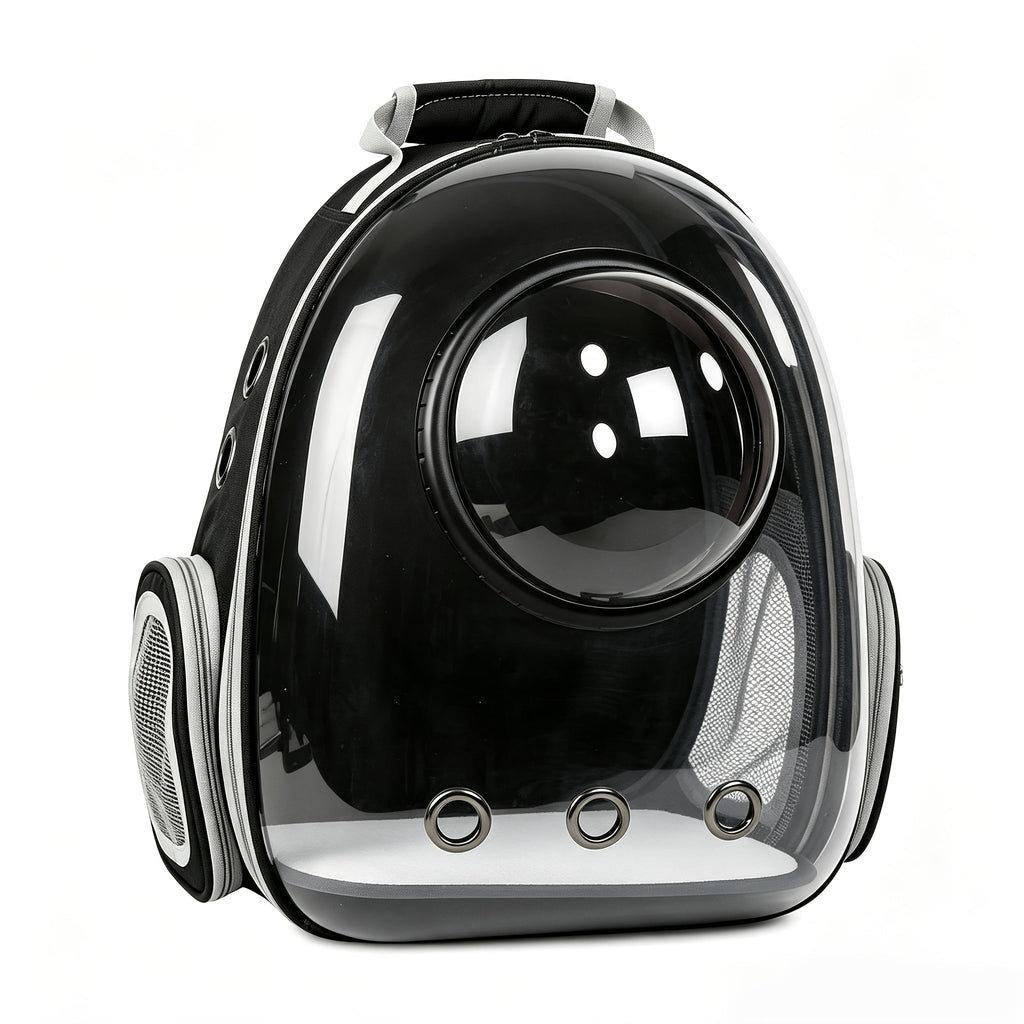 Space Capsule Cat Backpack Carrier - Transparent Window Double Shoulder Portable Pet Bag for Cats and Small Dogs Travel Hiking Outdoor - Bubble Backpack Cat Carrier Black