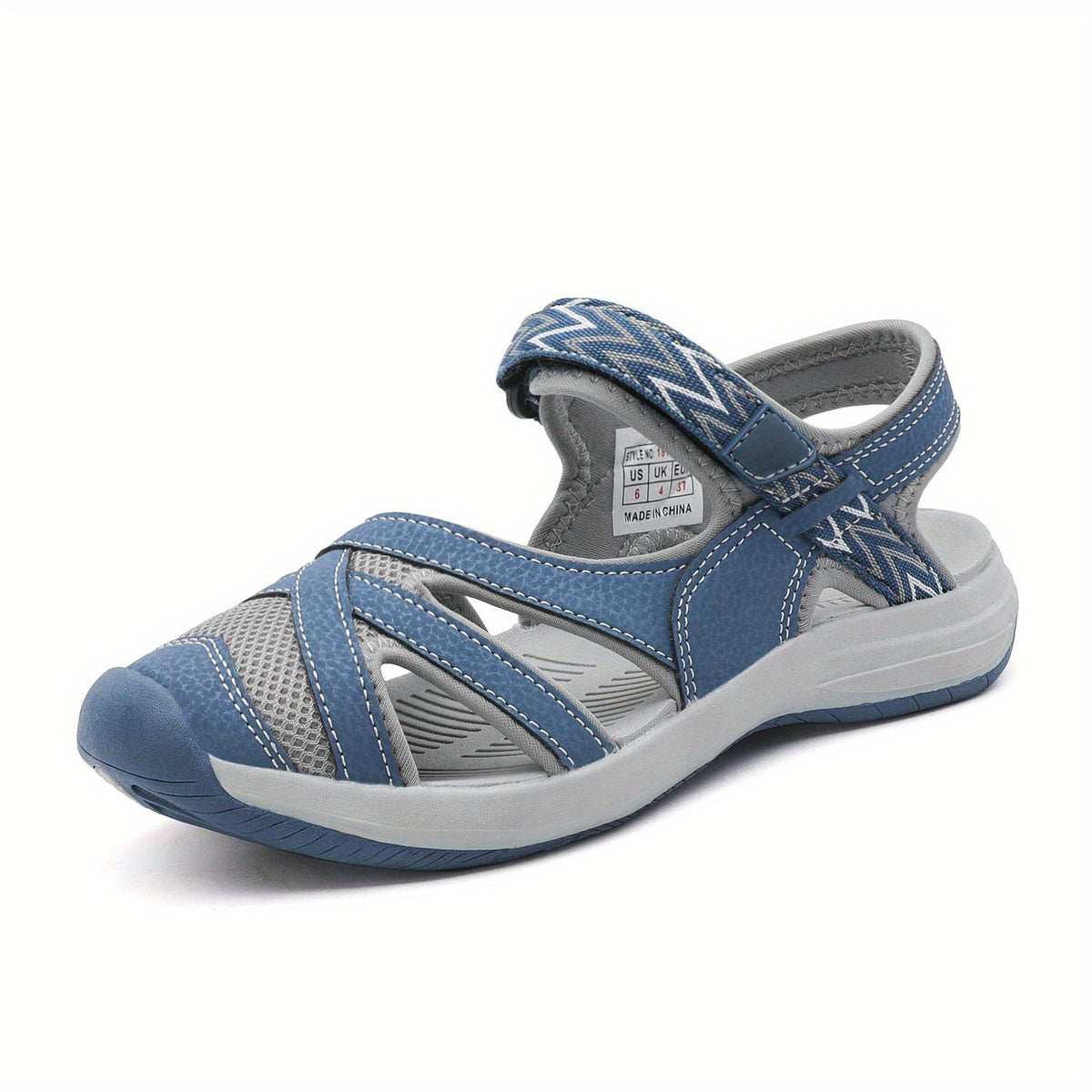 Women's Hiking Sandals Outdoor Sport Athletic – Breathable Soft Comfort Summer Walking Sandals Hook-and-Loop Closure Closed-Toe TPR Sole Gift for Mom Daughter Ladies