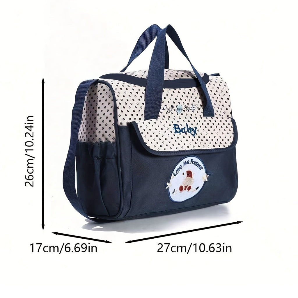 Cute Bear Crossbody Mommy Diaper Bag, Lightweight Multifunctional Single Shoulder Bag with Multi-Compartments for Travel & Outings, Fashion Portable Baby Bag for Mom