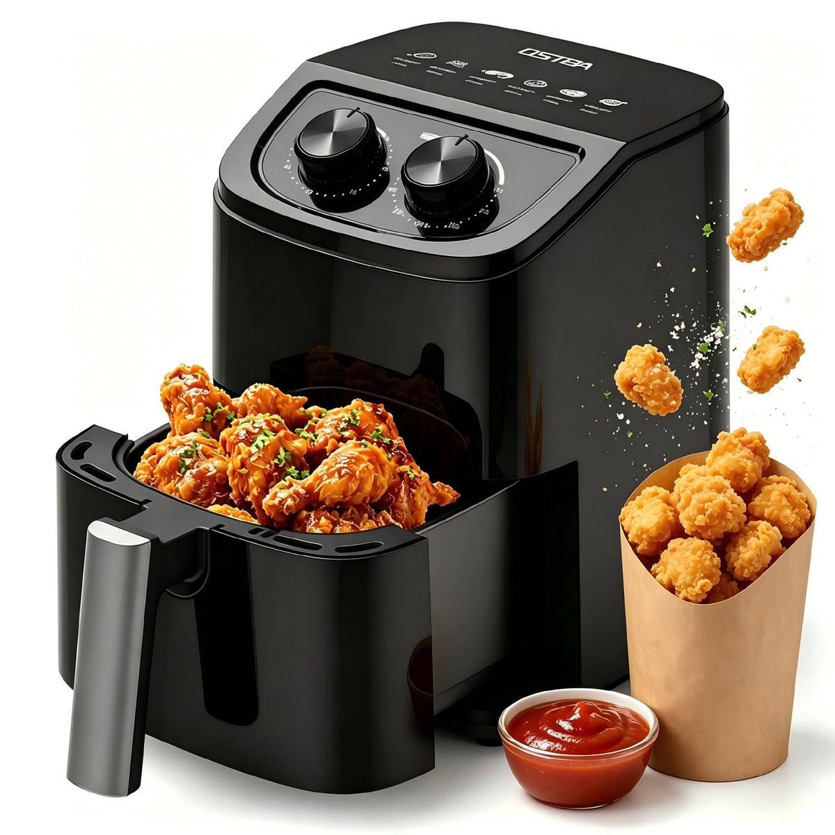 Air Fryer with Visible Window – 1700W Digital Touchscreen 8 Presets Nonstick Basket Auto Shut-Off Dishwasher Safe in 2.5QT 4.5QT & 8.5QT Family Size