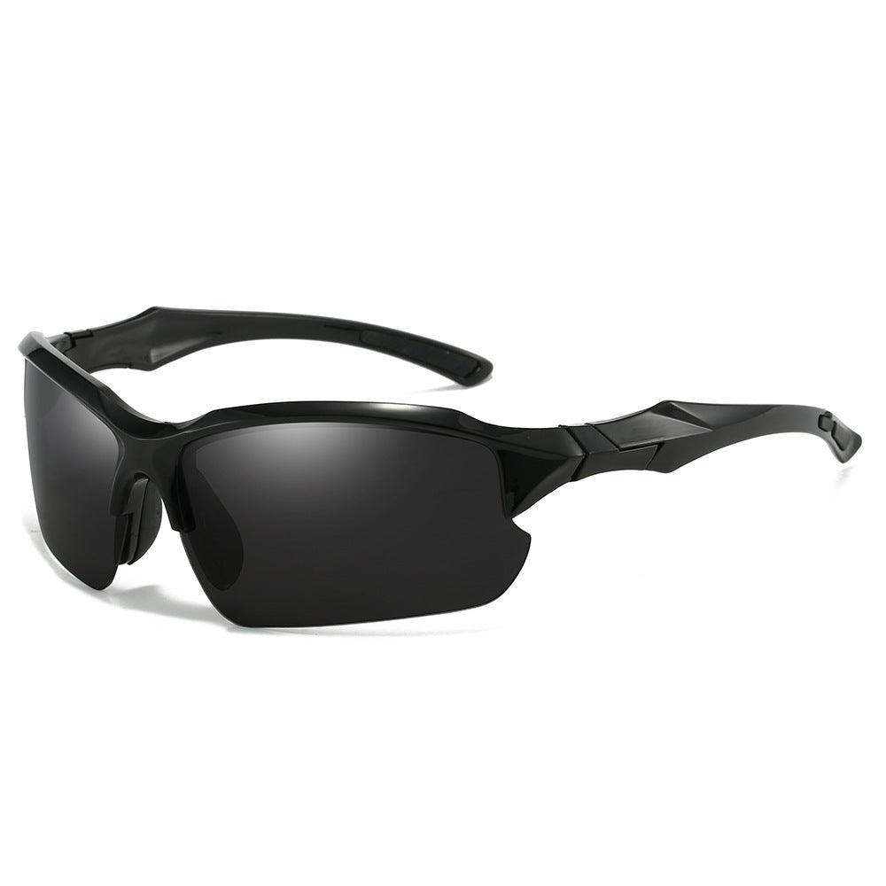 Men's Half-Frame Polarized Sports Sunglasses with UV400 Protection, Lightweight Goggles for Skiing, Driving, Running, Fishing, and Outdoor Activities, 3-Pack or 10-Pack