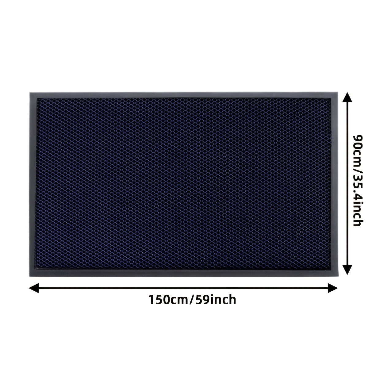 Heavy-Duty Nylon Door Mat – 3D Grid Dirt Trapping Low Profile 0.39" Non-Slip Rubber Backing All-Season for Front Door Patio Garage & Entryway in Black Brown Blue & Black Gray