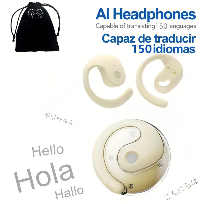 AI Translation Earbuds (144 Languages) – 0.3s Instant Voice Interpreter with Noise Reduction & 40-Hour Battery Life for Travel, Business, and International Communication