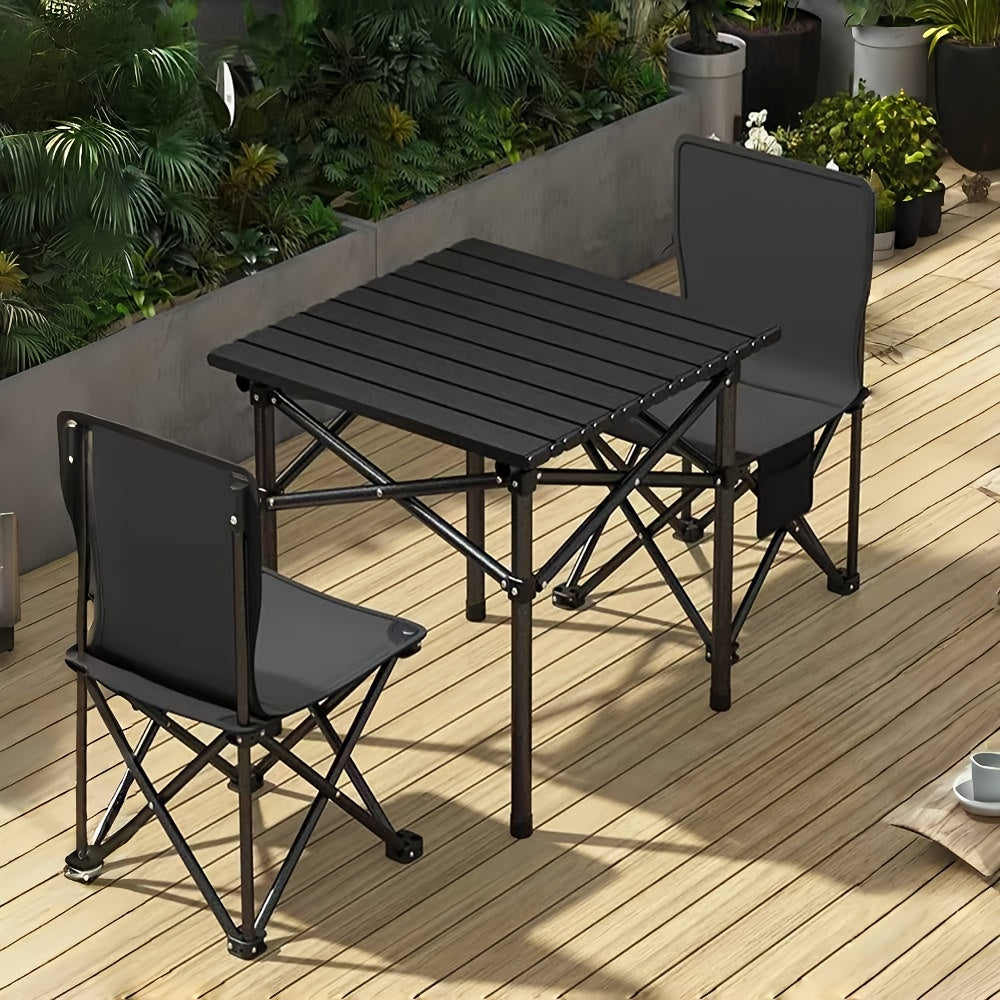 Large Portable Folding Table with Storage Bag - Outdoor Camping, Picnic, BBQ, and Garden Table, Lightweight and Easy to Set Up for Car Travel and Road Trips