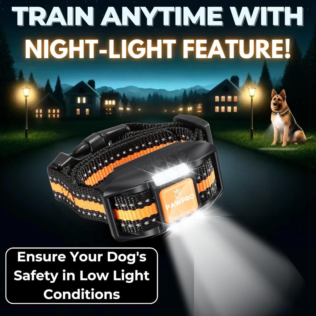 Dog Training Collar with Remote, 4-Mile Range – 124 Adjustable Levels, 4 Modes (Beep, Vibration, Shock, Night-Light), Rechargeable E-Collar for Dogs 5–135 lbs, Includes Training Guide