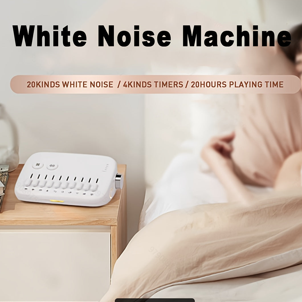 Myvision White Noise & Sleep Sound Machine, 10 Soothing Nature Sounds, Portable Mini Noise-Cancelling Sound Machine for Baby Sleep Adults & Travel, White