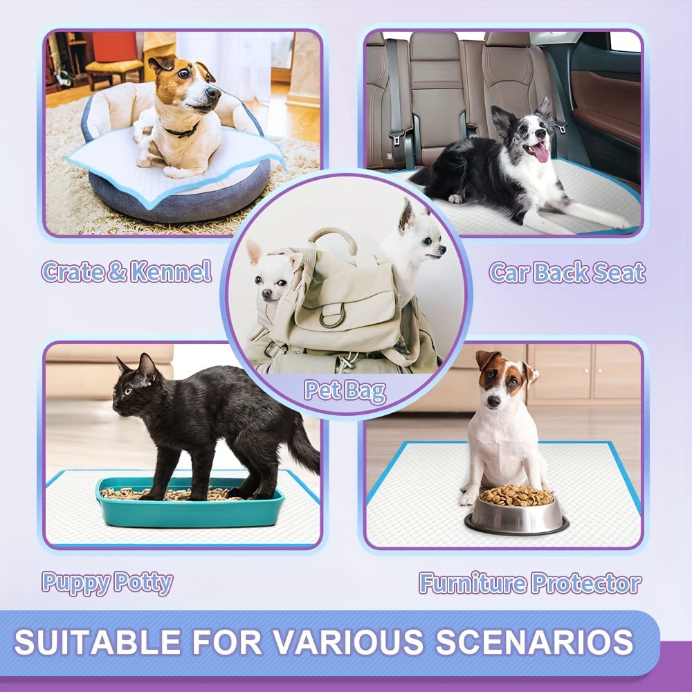 Ultra Absorbent Dog Potty Pads – 300% Thicker Leak-Proof Backing, 28"x34" & 24"x24" Sizes, 50-200 Pads Bulk Pack, for Home, Travel & Camping, Ideal for Active Dogs & Puppies