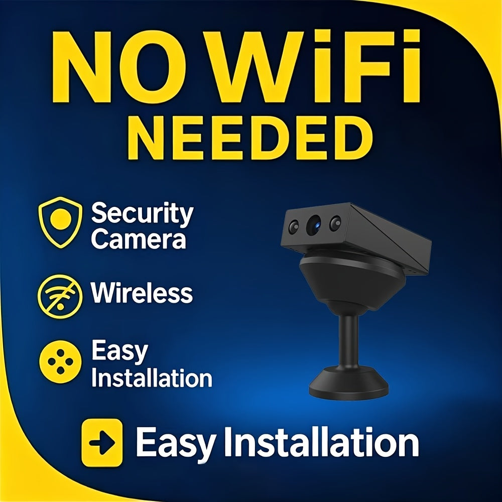 1080P Mini Wireless Security Camera – Night Vision, Motion Detection, Built-in AP Hotspot, No Internet Required, Voice Recording, Cloud Storage, Easy Installation for Home, Garage, Baby & Pet Monitoring