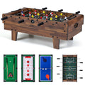 4-in-1 Multi-Game Table, Billiards, Air Hockey, Foosball & Ping Pong, Stackable Surfaces, Slanted Stabilizing Legs, All Accessories Included, 32"x17"x12", Natural/Black
