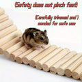 Natural Wood Climbing Ladder Fence for Hamsters, Mice, Guinea Pigs, and Small Pets, Cage Decoration, Crawling Toy, Habitat Accessory, With or Without Bark, Multiple Sizes