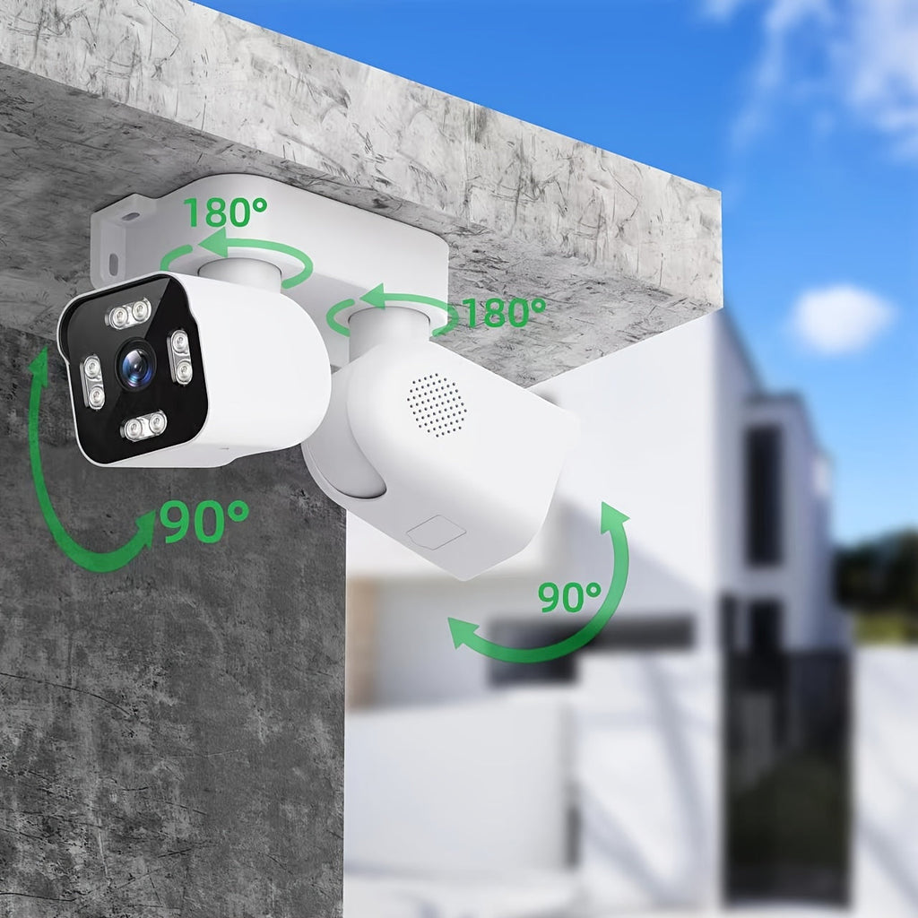 Dual Lens PTZ Security Camera Outdoor WiFi – 360° Pan Tilt Zoom 5MP, 10x Digital Zoom, Motion Detection, Two-Way Audio, Siren Alarm, Color Night Vision, App Control, Home Surveillance Camera