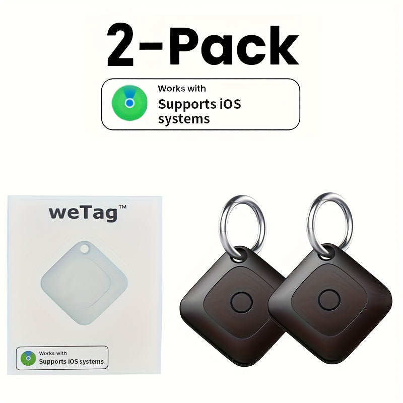 WeTag Smart Bluetooth Item Tracker 1.43" Mini GPS Finder for Keys, Wallets, Luggage, Cars, and Bags – High Decibel Alarm, App Control – 1/2/4/8 Pack – Gift for Travelers