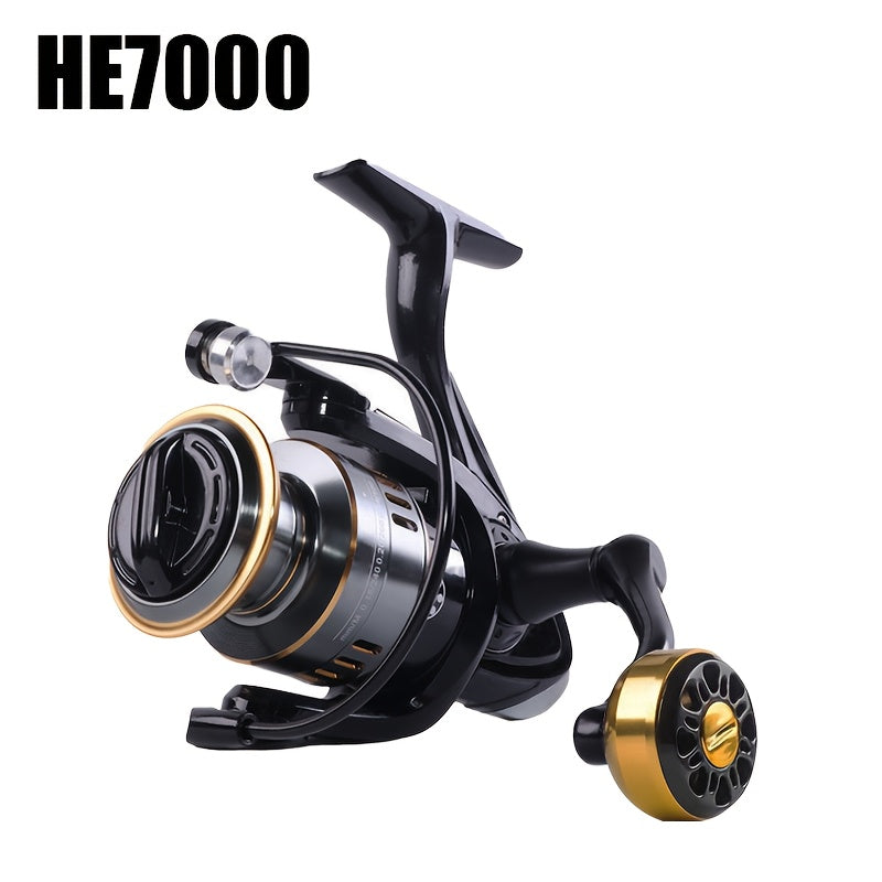 Spinning Fishing Reel HE1000-7000 – 5.2:1 Gear Ratio 22LB Max Drag Metal Body Left/Right Interchangeable Handle Smooth & Sensitive for Freshwater and Saltwater Bass, Trout, and Carp Fishing