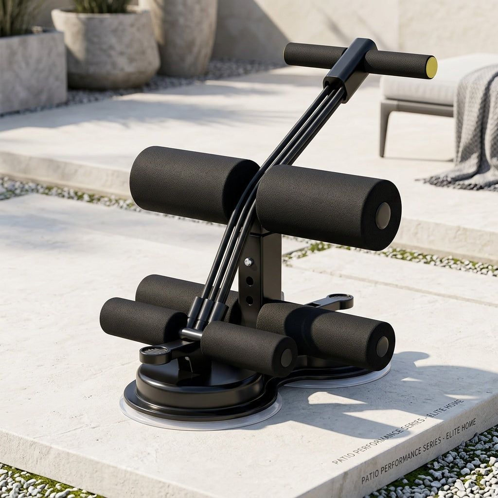 Portable Sit-Up Bar – 3-Section Adjustable Design, Dual Suction Cups & Resistance Bands, Lightweight Home Core Fitness Equipment for Small Spaces
