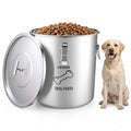 Stainless Steel Dog Food Storage Container 20L (5.28 Gal) Large Airtight Pet Food Bin with Lid & Dual Handles for Dogs and Cats - Metal Food Canister for Rice, Flour, and Coffee, Keeps Food Fresh, Easy to Clean