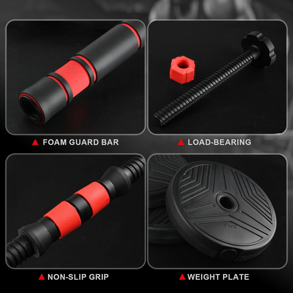 Adjustable Dumbbell Set 5-in-1 Free Weights 30-110 LBS – Use as Dumbbell, Barbell, Kettlebell, Push-Up Stand & Weight Plates, Home Gym Workout Equipment for Men & Women, Multiple Weight Options