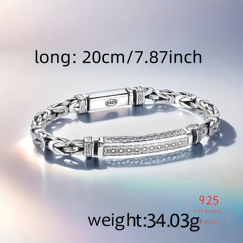 S925 Sterling Silver Modern Light Luxury Bracelet for Women – Minimalist Elegant Hypoallergenic Silver Chain Bracelet for Daily Wear, Celebrations, Valentine's Day, and Anniversary Gift