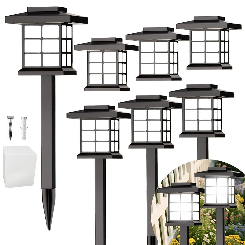 Solar Outdoor Garden Lights 6/12/24 Pack IP44 Waterproof | Warm White & Colorful LED Landscape Pathway Lights for Yard, Courtyard, Patio, Holiday Decoration – Auto On/Off