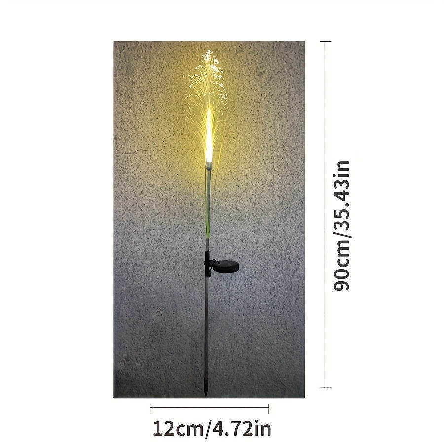 Solar Powered Golden Grass Garden Lights – Energy-Efficient Outdoor Decorative Stake Lights for Yard, Patio & Balcony, Ni-MH Battery, Semi-Flush Mount, Available in 1pc or 2pcs