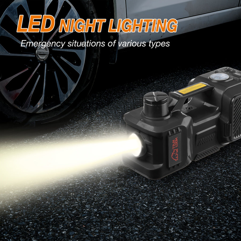 Electric Hydraulic Car Jack Lift with LED Light, Portable Heavy-Duty Power Jack for Tire Replacement & Garage Maintenance – Suitable for SUV, MPV, Car & Truck, Available with or without Electric Wrench