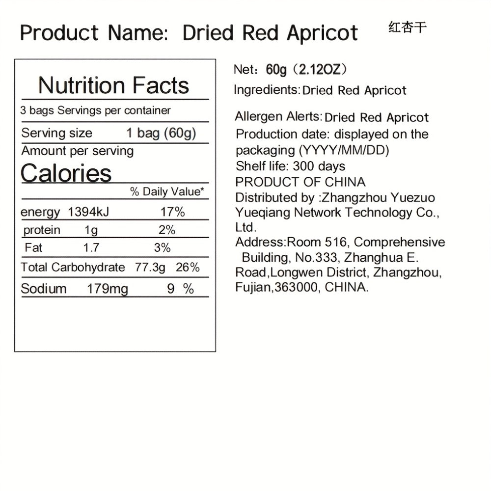 Dried Apricots Snack 3-Bag Pack, Natural Tropical Dried Fruit, Healthy Sweet Snack for Parties, Gifts, and Travel