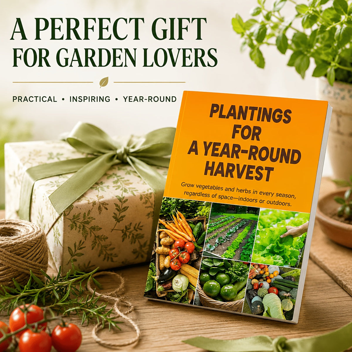 Planting for a Year-Round Harvest - Complete Guide to Growing Vegetables & Herbs in Every Season, Indoors or Outdoors, Any Space
