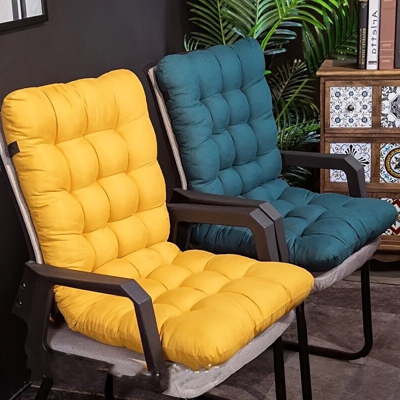 Lounge Chair Cushions 2-Pack - Thickened Polyester Fiber, Washable, with Straps & Full Back Support - Indoor & Outdoor Patio Seat Covers - 6 Colors