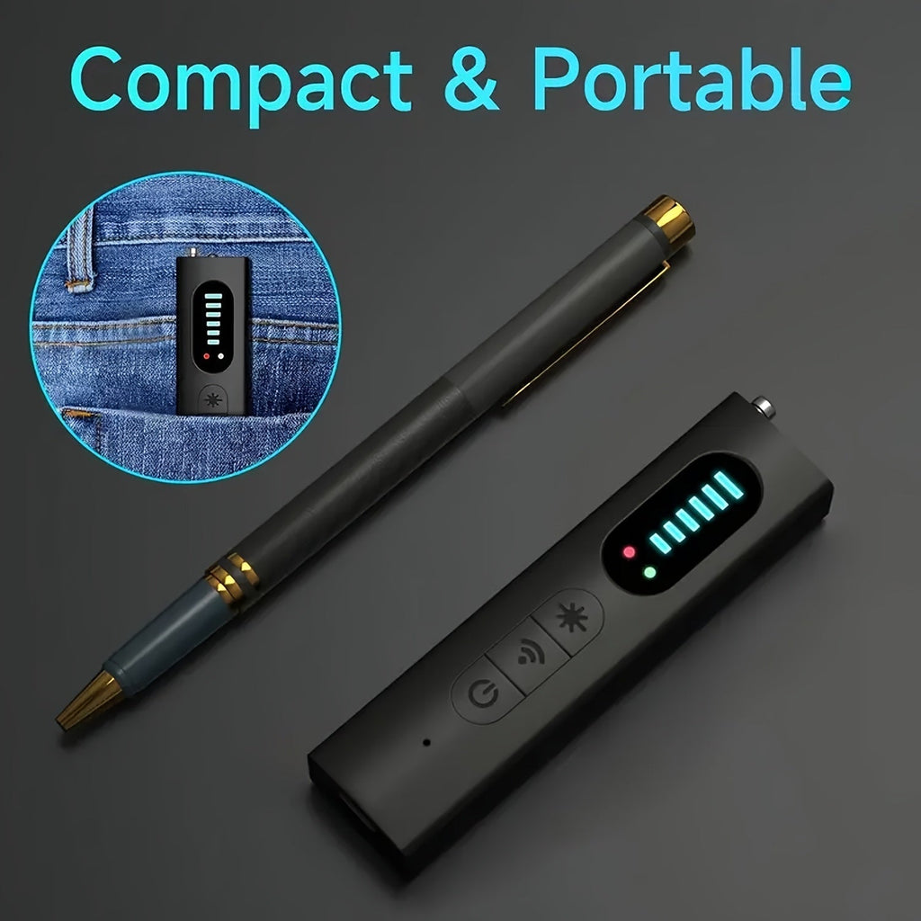 Hidden Camera Detector Anti-Spy RF Signal Scanner – Bug Detector, GPS Tracker & Listening Device Finder, Portable Rechargeable Multi-Function Security Sweeper for Travel, Hotel, Home, Office, Car