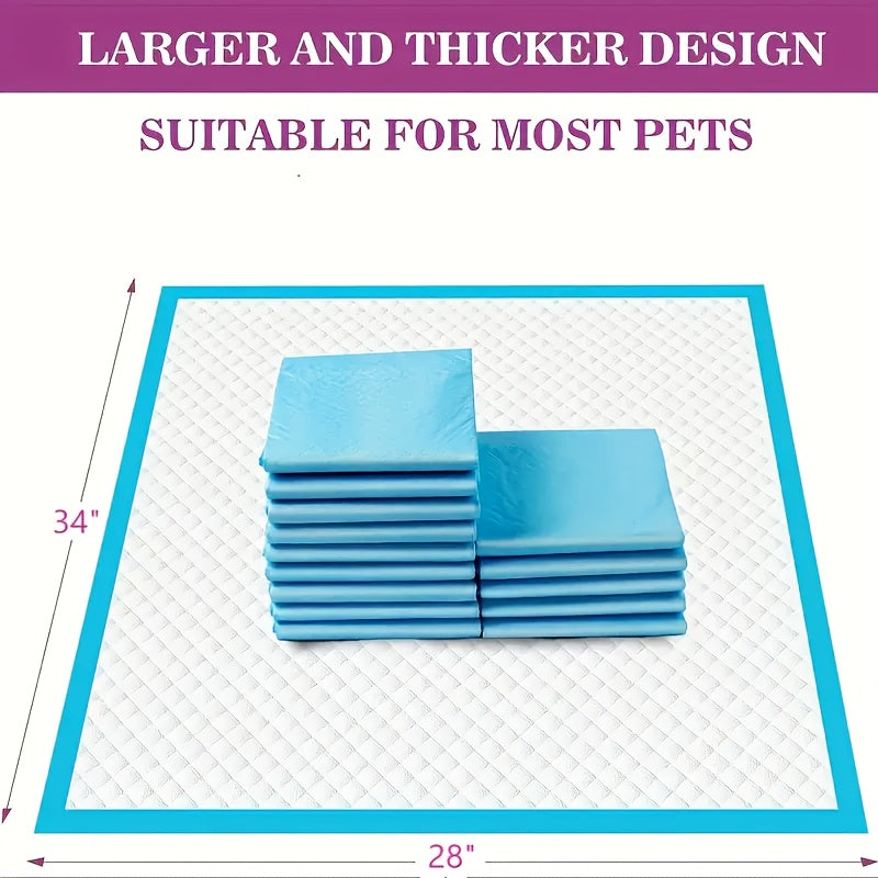 XXXL Disposable Dog Pee Pads 6-Layer Super Absorbent - Waterproof Odor-Resistant Training Pads for Small, Large, and Elderly Dogs, Bulk 80 & 100 Count, Leak-Proof Puppy Potty Pads