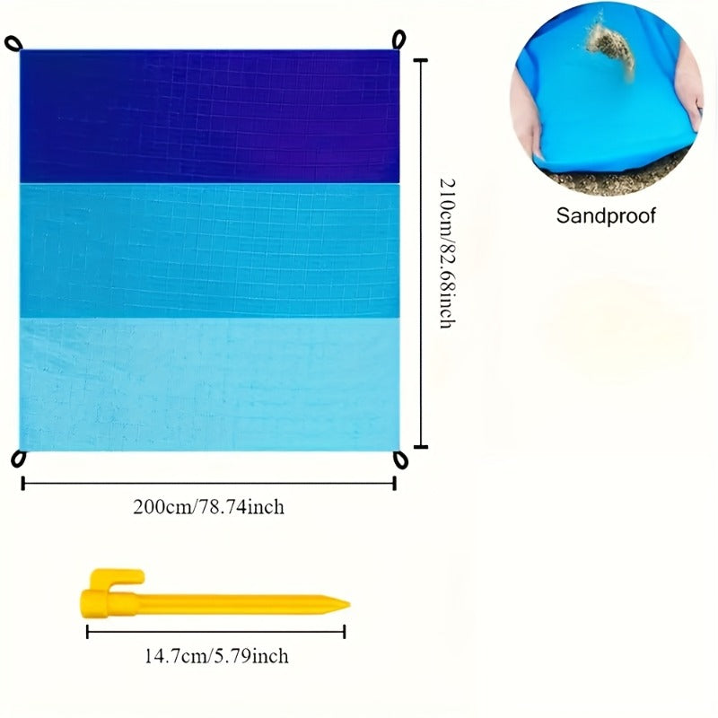 Extra Large Anti-Sand Beach Blanket for 4-7 People 82x78 Inch Waterproof Lightweight Sandproof Picnic Mat for Beach, Camping, Hiking, Travel, and Outdoors